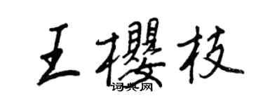 王正良王櫻枝行書個性簽名怎么寫