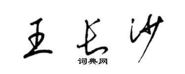 梁錦英王長沙草書個性簽名怎么寫