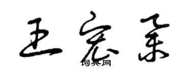 曾慶福王宏舉草書個性簽名怎么寫