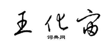 梁錦英王化宙草書個性簽名怎么寫