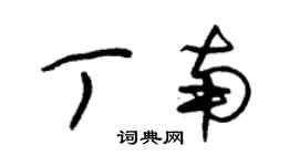 朱錫榮丁南草書個性簽名怎么寫