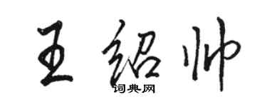 駱恆光王紹帥行書個性簽名怎么寫
