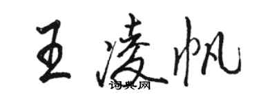 駱恆光王凌帆行書個性簽名怎么寫