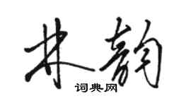 駱恆光林韻草書個性簽名怎么寫