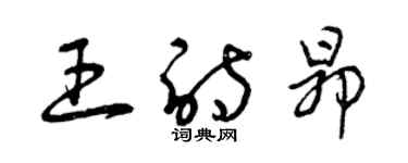 曾慶福王詩昂草書個性簽名怎么寫