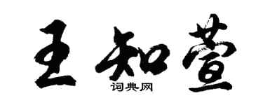 胡問遂王知萱行書個性簽名怎么寫