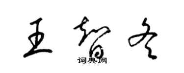 梁錦英王智冬草書個性簽名怎么寫