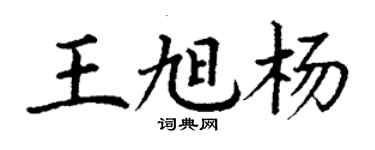 丁謙王旭楊楷書個性簽名怎么寫