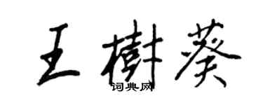 王正良王樹葵行書個性簽名怎么寫