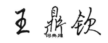 駱恆光王鼎欽行書個性簽名怎么寫