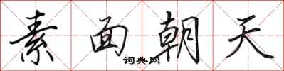 田英章素麵朝天行書怎么寫