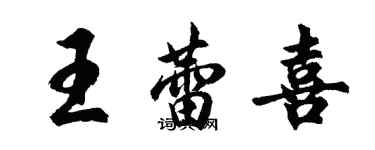 胡問遂王蕾喜行書個性簽名怎么寫