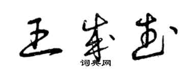 曾慶福王成武草書個性簽名怎么寫