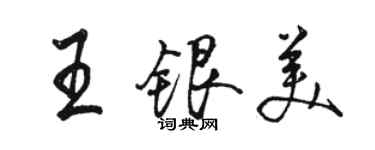 駱恆光王銀美行書個性簽名怎么寫