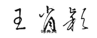 駱恆光王肖穎草書個性簽名怎么寫