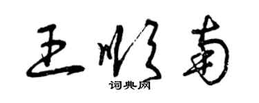 曾慶福王順南草書個性簽名怎么寫