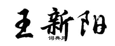 胡問遂王新陽行書個性簽名怎么寫