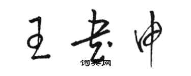 駱恆光王書申草書個性簽名怎么寫