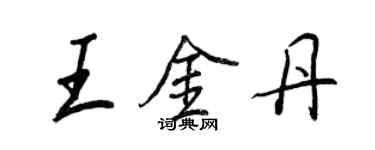 王正良王金丹行書個性簽名怎么寫