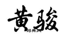 胡問遂黃駿行書個性簽名怎么寫