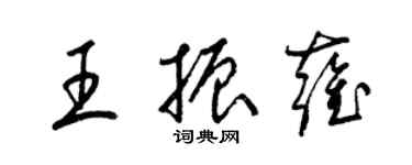 梁錦英王振雍草書個性簽名怎么寫