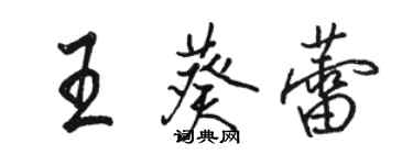 駱恆光王葵蕾行書個性簽名怎么寫