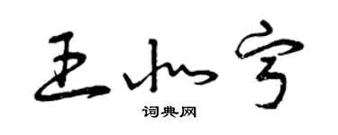 曾慶福王北寧草書個性簽名怎么寫