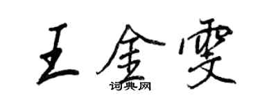 王正良王金雯行書個性簽名怎么寫