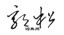 駱恆光郭松草書個性簽名怎么寫