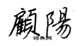 王正良顧陽行書個性簽名怎么寫