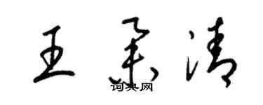 梁錦英王舉清草書個性簽名怎么寫