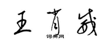 梁錦英王肖威草書個性簽名怎么寫