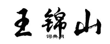 胡問遂王錦山行書個性簽名怎么寫
