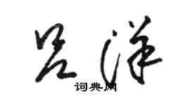 駱恆光呂洋草書個性簽名怎么寫