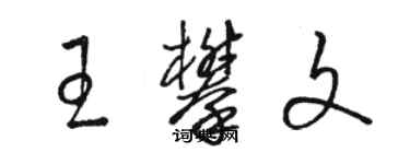 駱恆光王攀文草書個性簽名怎么寫