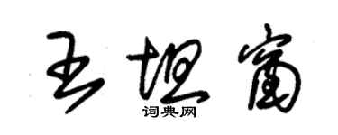 朱錫榮王坦窗草書個性簽名怎么寫