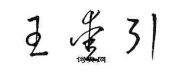 駱恆光王愛引草書個性簽名怎么寫