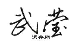 駱恆光武瑩行書個性簽名怎么寫