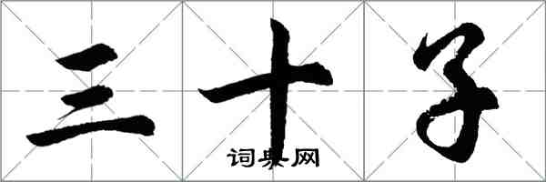 胡問遂三十子行書怎么寫