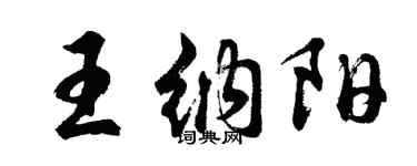 胡問遂王納陽行書個性簽名怎么寫