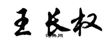 胡問遂王長權行書個性簽名怎么寫