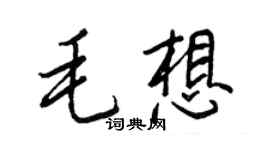 王正良毛想行書個性簽名怎么寫