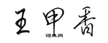 駱恆光王甲香行書個性簽名怎么寫