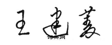 駱恆光王建菱草書個性簽名怎么寫