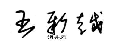 朱錫榮王新越草書個性簽名怎么寫