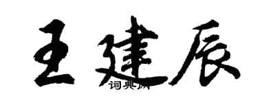 胡問遂王建辰行書個性簽名怎么寫