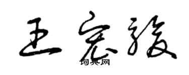 曾慶福王宏駿草書個性簽名怎么寫