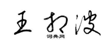 梁錦英王相波草書個性簽名怎么寫