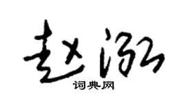朱錫榮趙泓草書個性簽名怎么寫