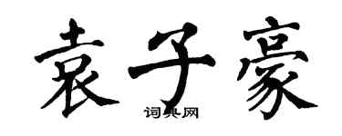翁闓運袁子豪楷書個性簽名怎么寫